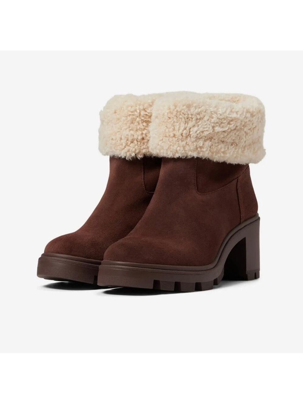 NIB Splendid Margo Suede Ankle Boots in Chocolate Brown